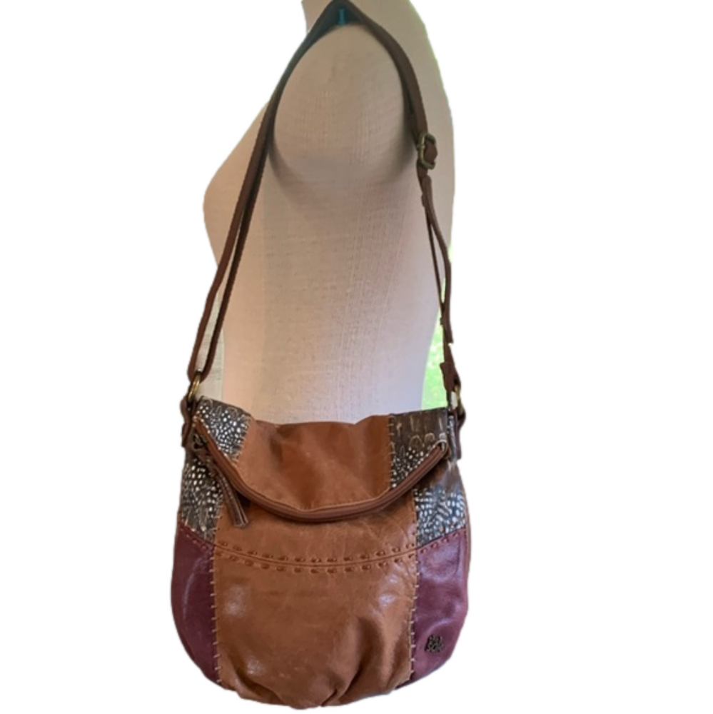 The Sak Multi Colored Patchwork Leather Shoulder … - image 1